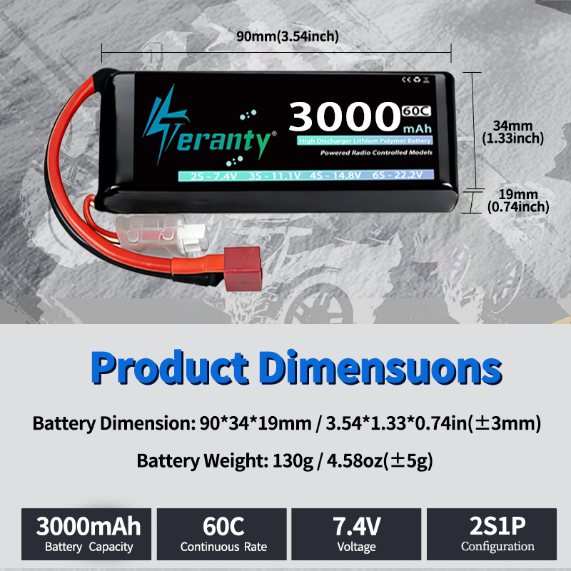 TERANTY 2S 3000mAh Lipo Batter - đánh giá và giá Drone Battery 4S