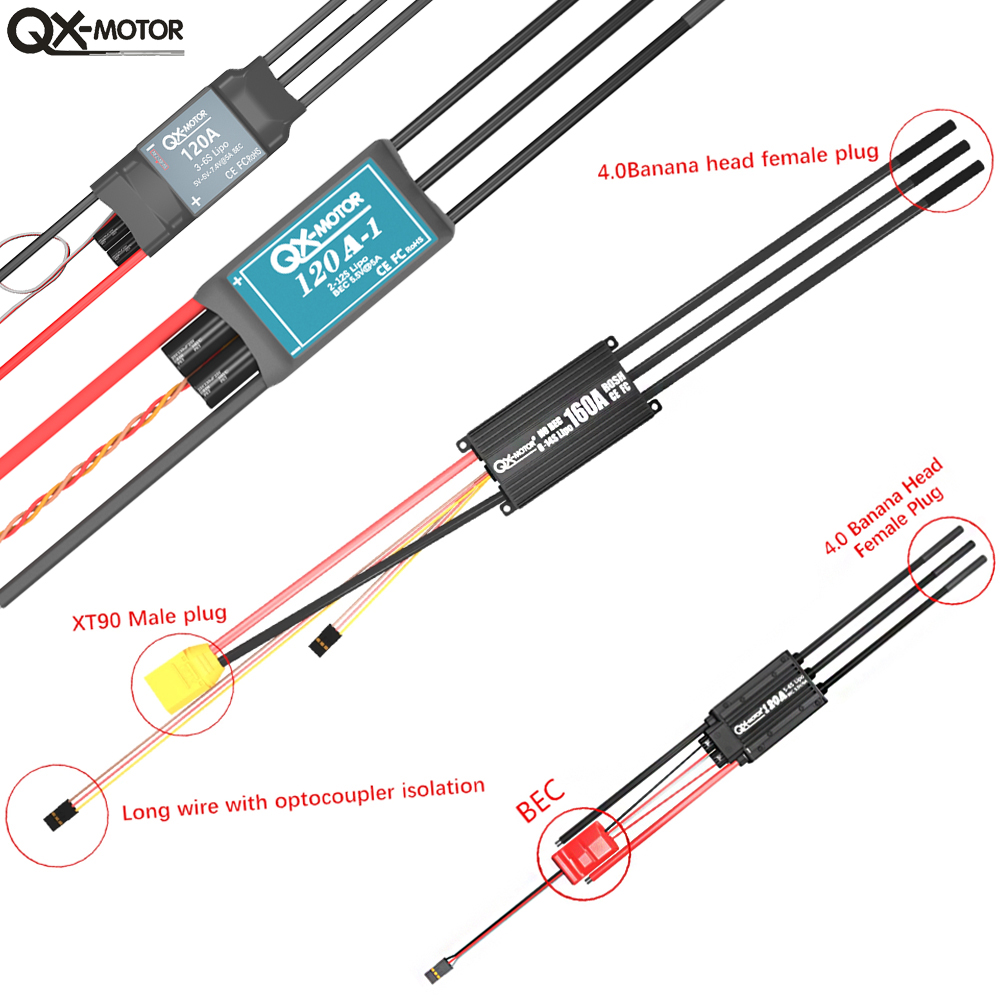 QX-MOTOR Brushless ESC series  - đánh giá và giá Drone Battery Plate