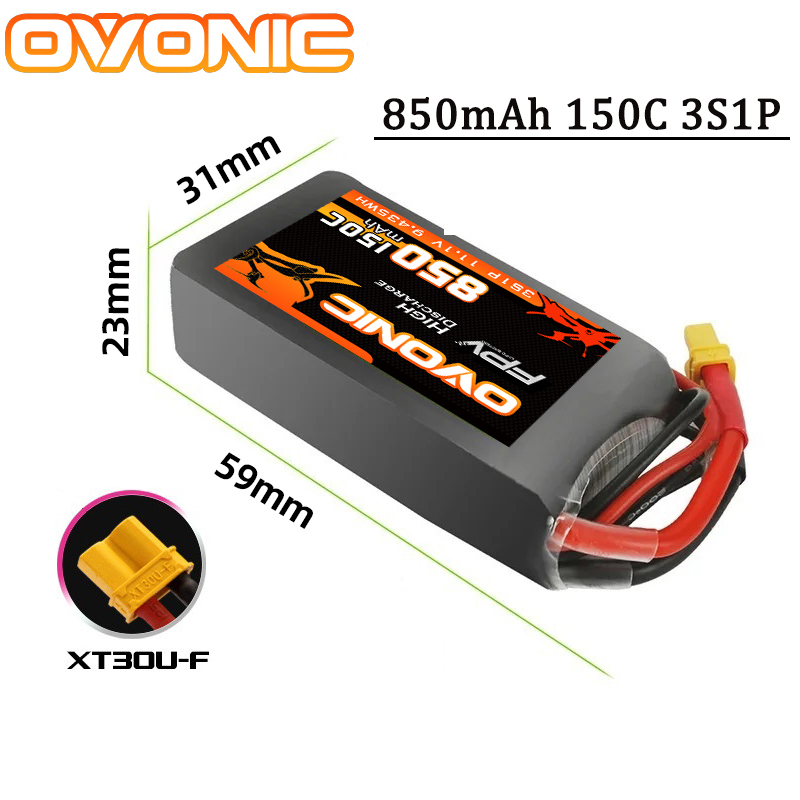 OVONIC 150C 850mAh Lipo Batter - đánh giá và giá Drone Battery 6S