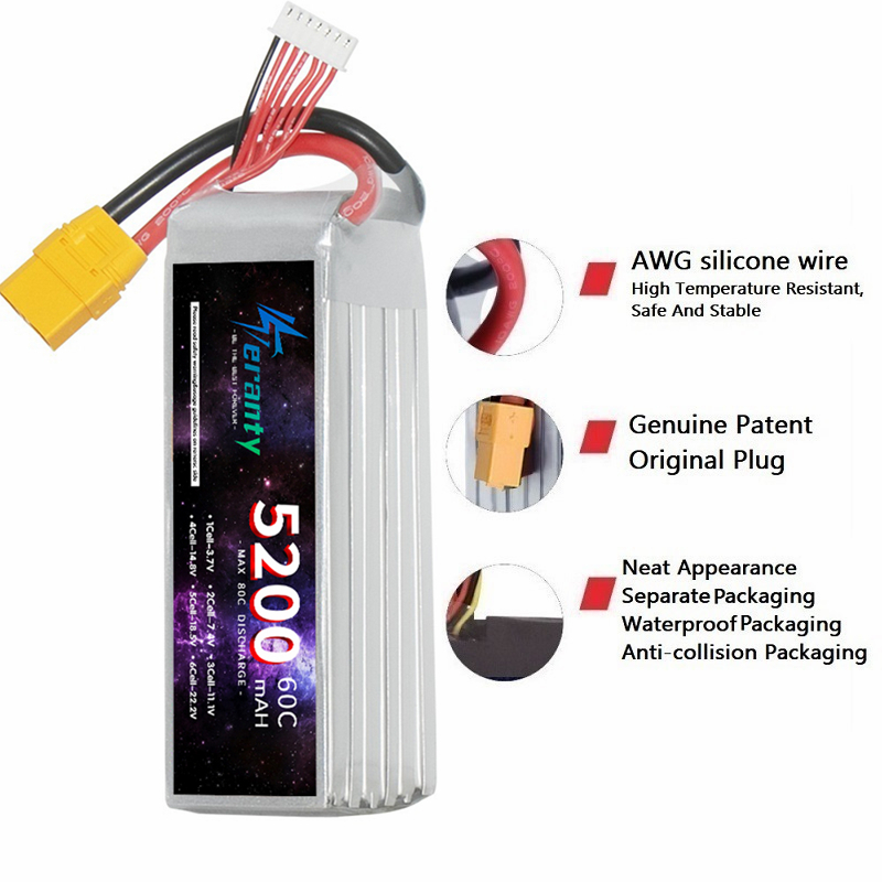 TERANTY 6S 5200mAh Lipo Batter - đánh giá và giá Drone Battery 6S