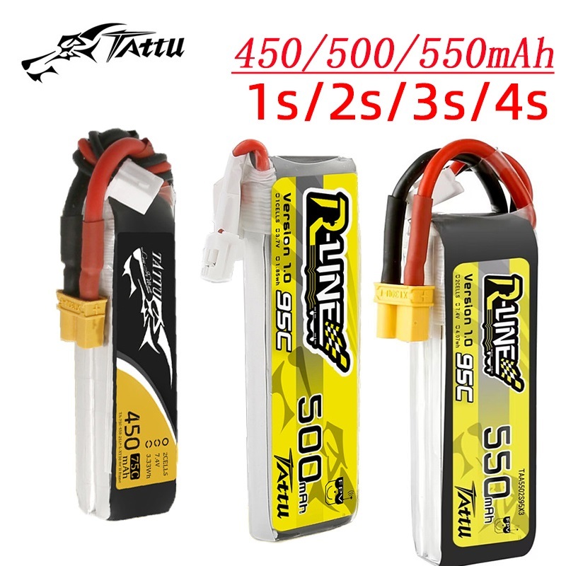 3Pcs NEW TATTU 450/500/550mAh  - đánh giá và giá Drone Battery 4S